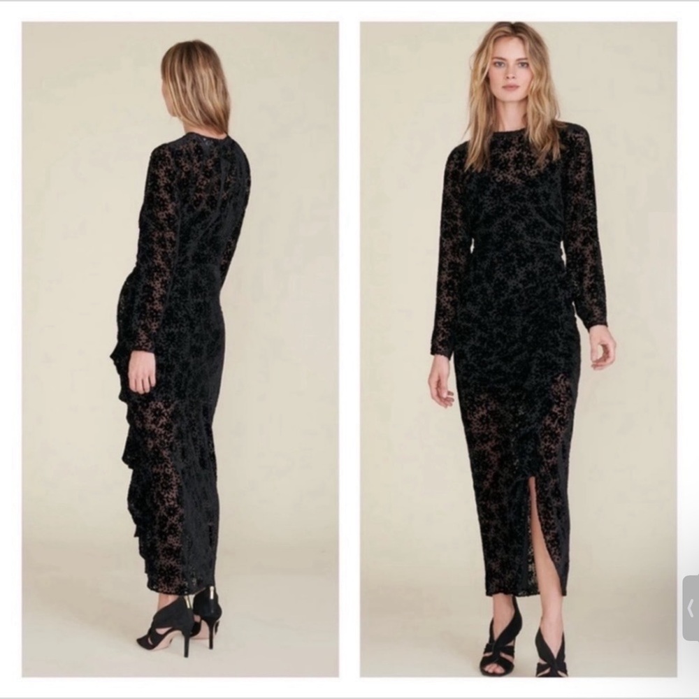 NWT VERONICA BEARD Black Lala Midi Dress Sz 8 - Picture 5 of 6